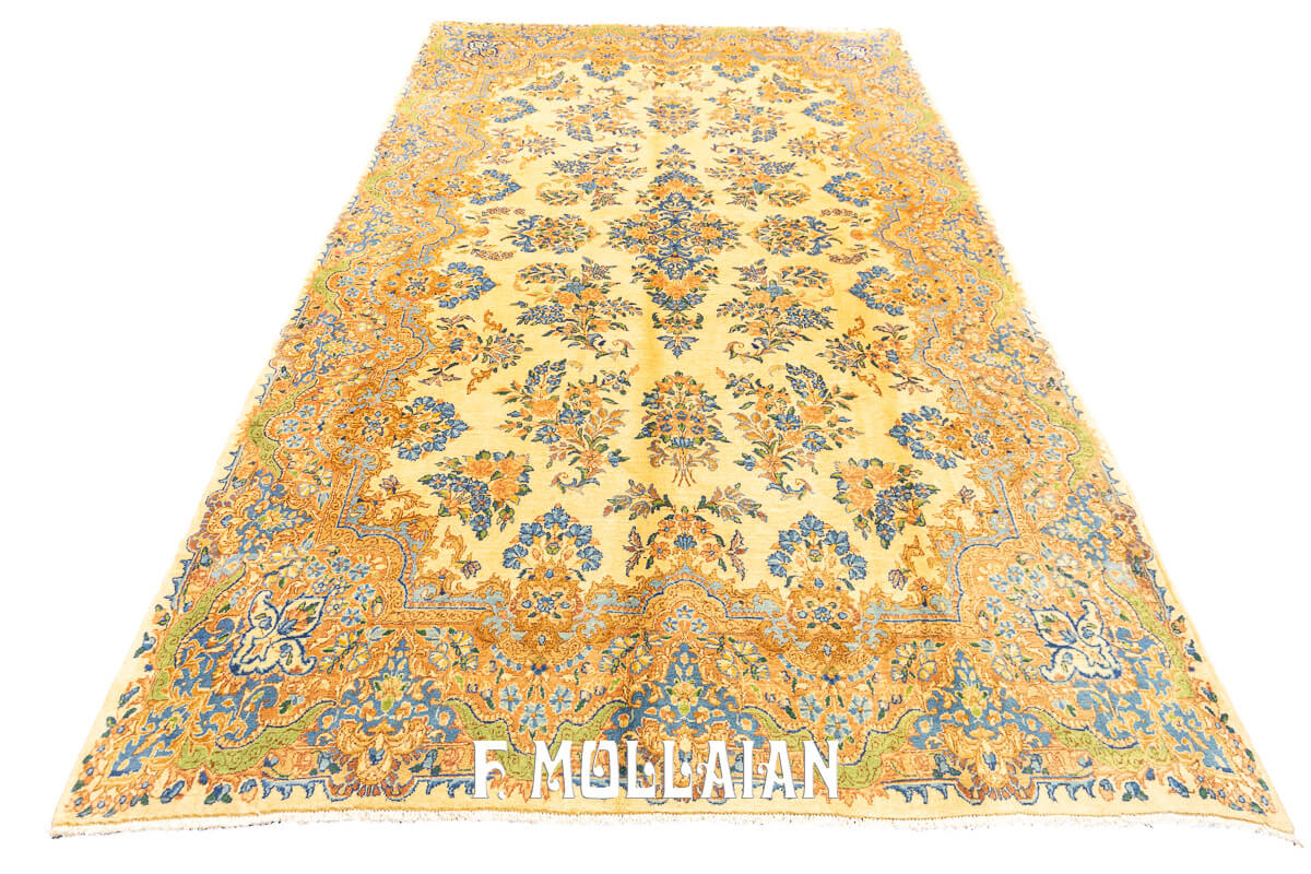 Antique Kerman Rug Beige Color n°:62391567